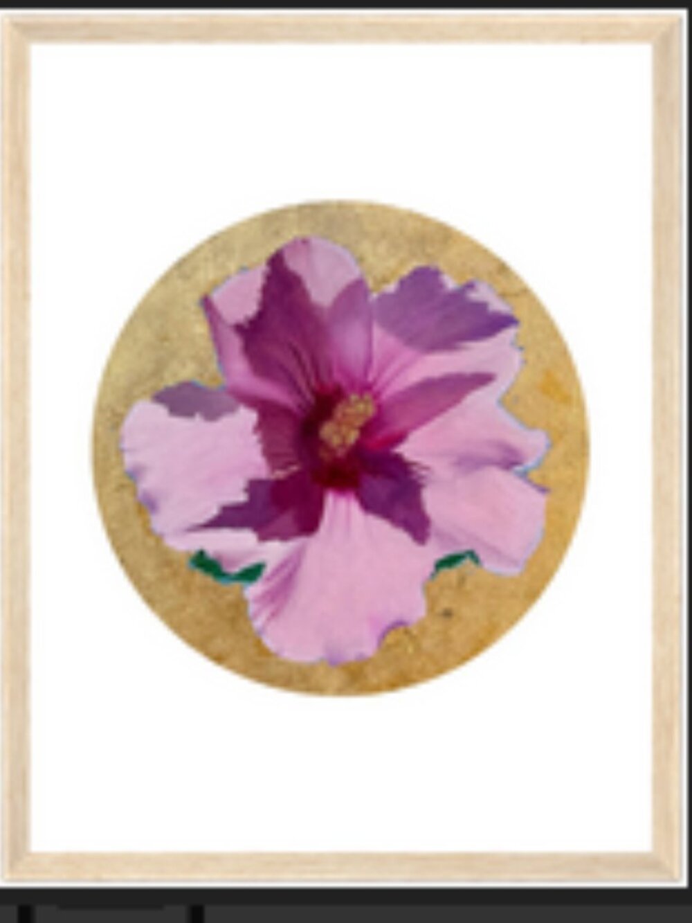 Hibiscus Flower Print Framed
